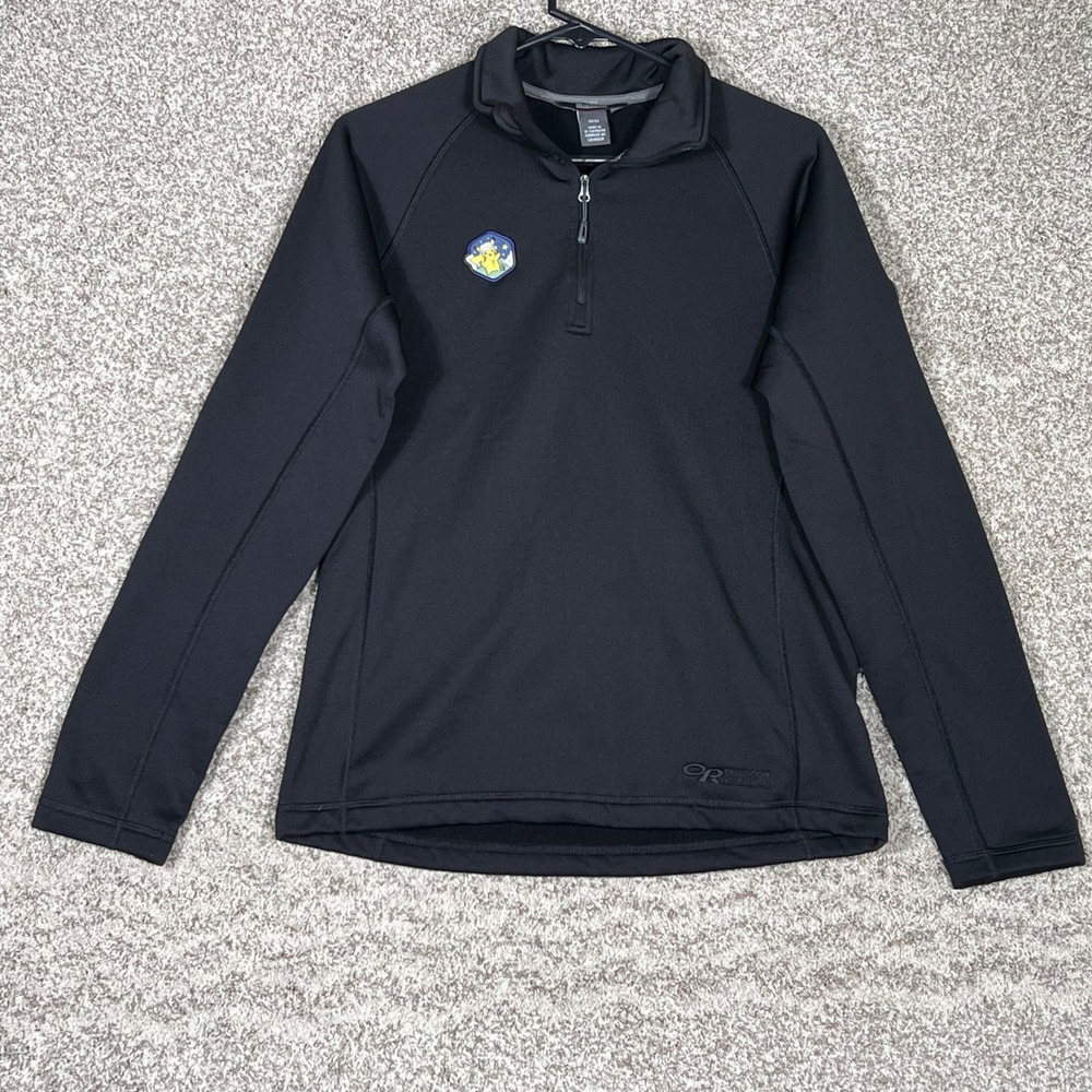 Outdoor Research Black Quarter Zip Fleece Womens Medium Pikachu Pokemon Patch